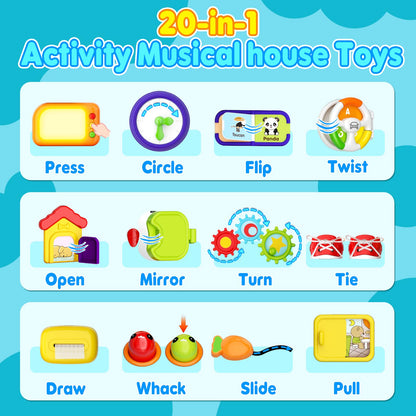 Toddler Toys for 1 Year Old Girl & Boy Gifts, Christmas &1st Birthday Gifts Toys for Ages 0-2, 20-in-1 Musical Learning House Baby Toys 6-12 12-18 Months, Montessori Sensory Toys for Toddlers 1-3