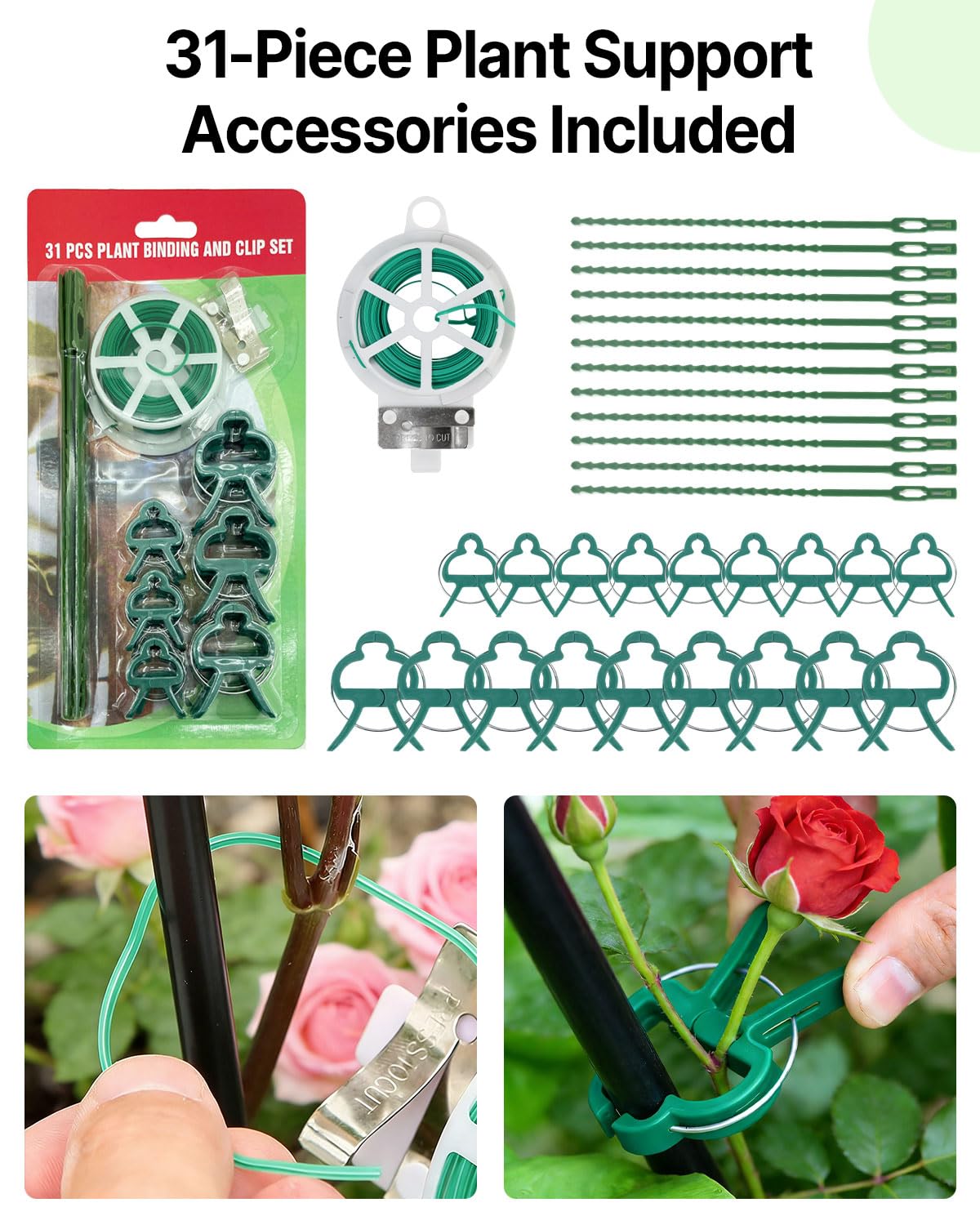 Suteck Garden Trellis for Climbing Plants Outdoor, 87" H x 20" W, 2 Pack Metal Garden Trellis with Rustproof Powder-Coated, Rose Trellis for Patio Lawn Yard, Flower & Vegetable Support