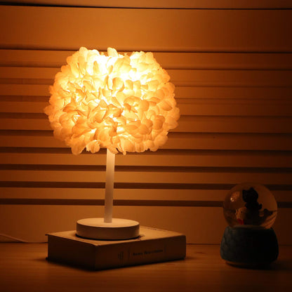 Table Lamp, Flower Table Lamp Bedside Bedroom Desktop Nightstand Decoration Supplies Light Pink, for Study Rooms, Bedrooms, Restaurants, Hotel Rooms(US Plug 110 220V)