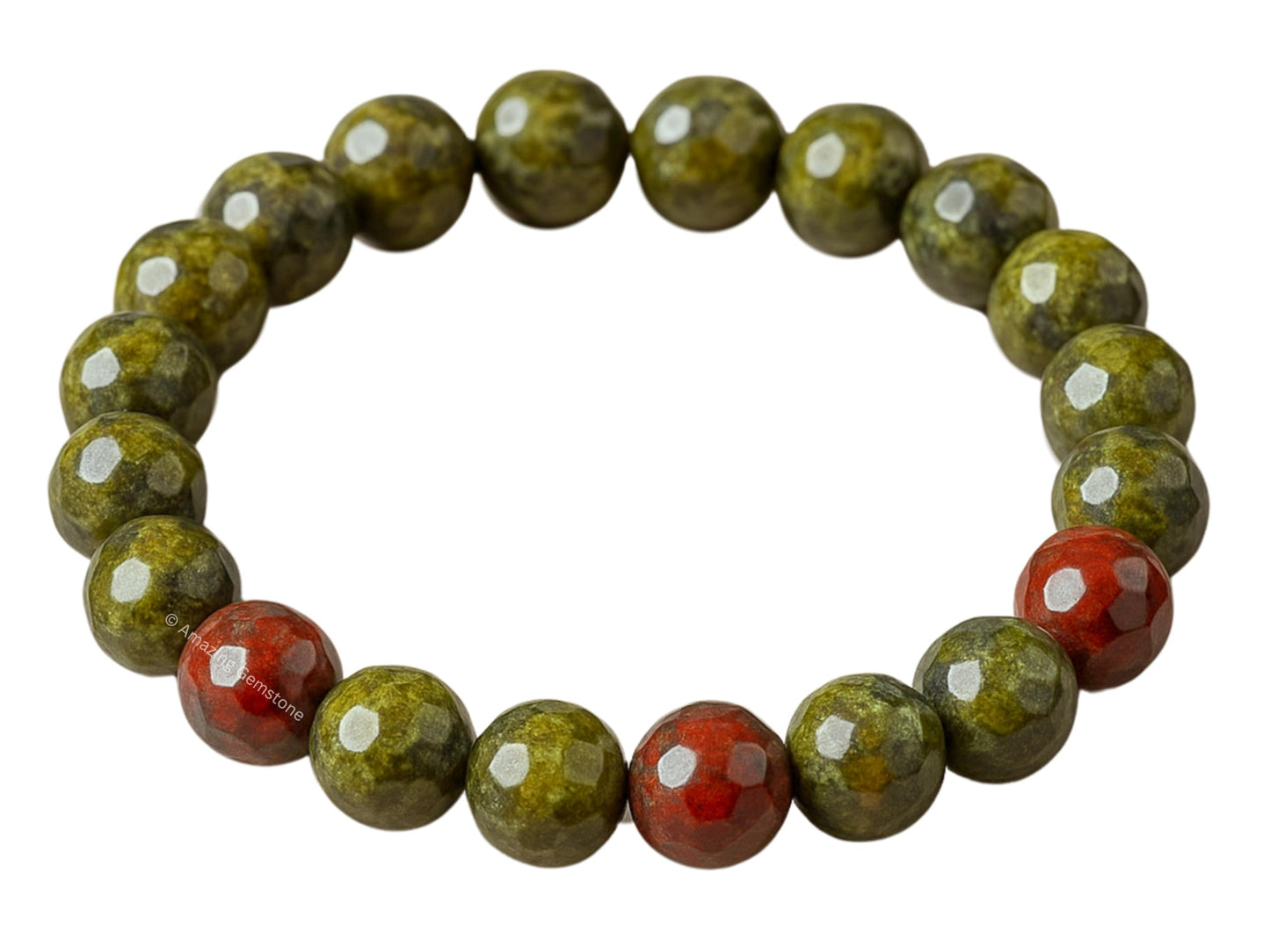 Amazing Gemstone Dragon Bloodstone Bracelet for Women - Chakra Mens Bracelet Protection Crystals and Healing Stones - Blessing Bracelet Spiritual Meditation Gift Christmas Stocking Stuffers