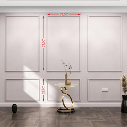Birdeco Wall Molding Kit for Interior Walls – Pre-Cut Wall Trim, Factory Primed Moulding for Wainscoting, Accent Wall & Picture Frame Panels, Easy Install, Ready to Assemble for Living Room & Bedroom