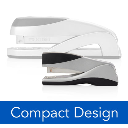 Swingline Stapler, Jam Free, Optima Grip Compact Size, Ergonomic Cushion, Metal, 25 Sheet Capacity, Silver (87816)