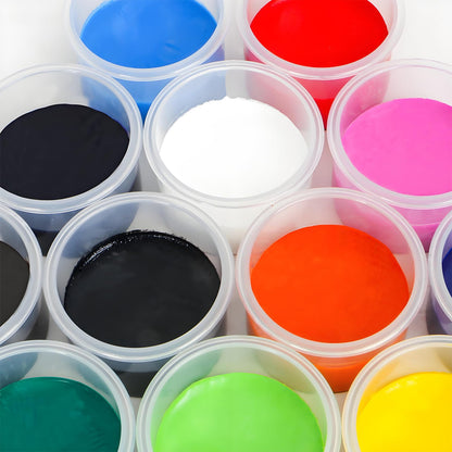 ZYFHOUST Spill Proof Washable Paint for Kids 12 Colors, Wash Color Paint Set for Kids with Palette and 10 Brushes, Finger Painting for Toddlers,Non-Toxic, Safe