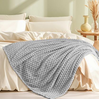 6 Pcs Flannel Throw Blanket Bulk 50 x 60 Inch, Turtle Velvet Jacquard Decorative Blankets Soft Lightweight Bed Throw for Sofa Pet Bed Party Outdoor Wedding Ideas Donation Homeless Gifts, Gray