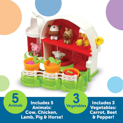 Learning Resources Peekaboo Learning Barnyard Playset - Farm Animal Toys, Montessori Toddler Toys, Imaginative and Fine Motor Skills, Counting Skills for Kids, Birthday Gifts for Boys and Girls