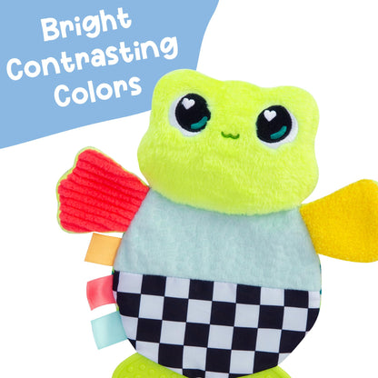 Lamaze Crinklies - Finlee the Frog Crinkle Toy - High Contrast Baby Toys for Sensory Development - Baby Gifts with Fun Textures and Patterns - Ages 0 Months and Up