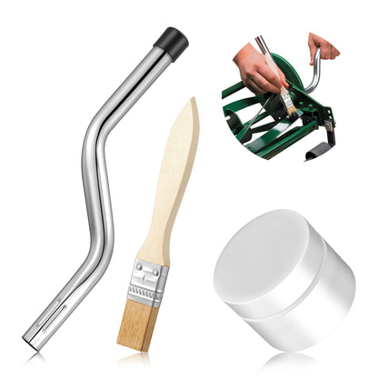 Dunkive Compound Sharpening Kit, Reel Lawn Mower Sharpening Kit Compatible with Great States and American Lawn Mower Manual Push Lawn Mowers, Includes Back Lapping Crank, Compound and Brush