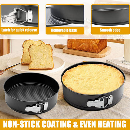 540PCS Cake Decorating Kit - Baking Supplies with 4 Springform Pans, Rotating Turntable, Decorating Tools, Cake Baking Supplies Set for Beginners