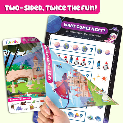 Funcils Search and Find for Kids & Toddlers - Preschool Learning Activity Book, Art and Craft Supplies, Seek Find Games, Birthday Gifts for Girls & Boys, Educational Toys for Ages 3, 4, 5, 6 Year Old