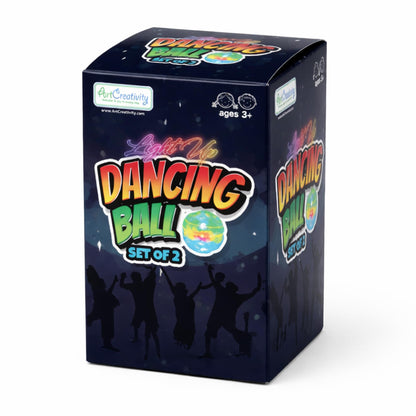 ArtCreativity Light-Up Dancing Ball with Sound Effects, Set of 2, LED Vibrating and Singing Ball for Kids, LED Party Supplies for Birthdays and More, Best Gift and Party Favors for Boys and Girls