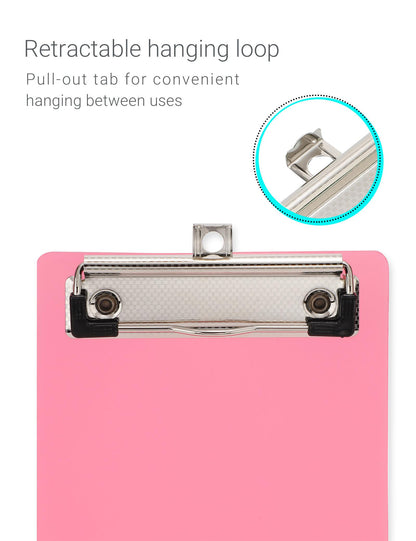 Mymazn Mini Clipboards, 4.7x7.3 Inch Portable Plastic Clipboards for Receipts & Orders, Ideal for Warehouse, Office, School & Outdoor Work (10-Pack)