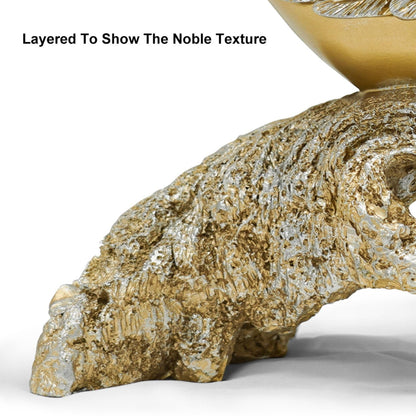 BULUXE 14.2" Gold Couple Swan Decor Figurine Modern Simulation Animal Sculpture Art Ornament Home Table Statue