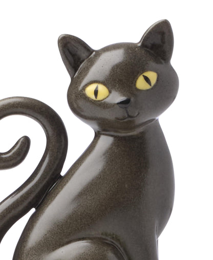 Lenox Haunted Halloween Covered Candy Jar, Porcelain Jar with Lid, 26oz Storage, Black Cat on Pumpkin, Jar for Sweets, Pumpkin Decor, Halloween Kitchen Decor, Halloween Cookie Jar, 5x7.25 inches