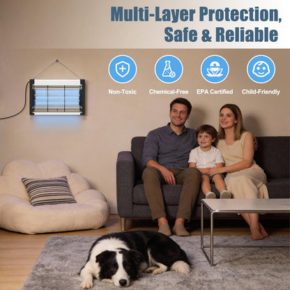 Handylit Indoor Bug Zapper, 20W Insect Killer & Mosquito Trap with UV Light, 3-Lamp Electric Fly Zapper for Home, Kitchen, Bedroom & RV