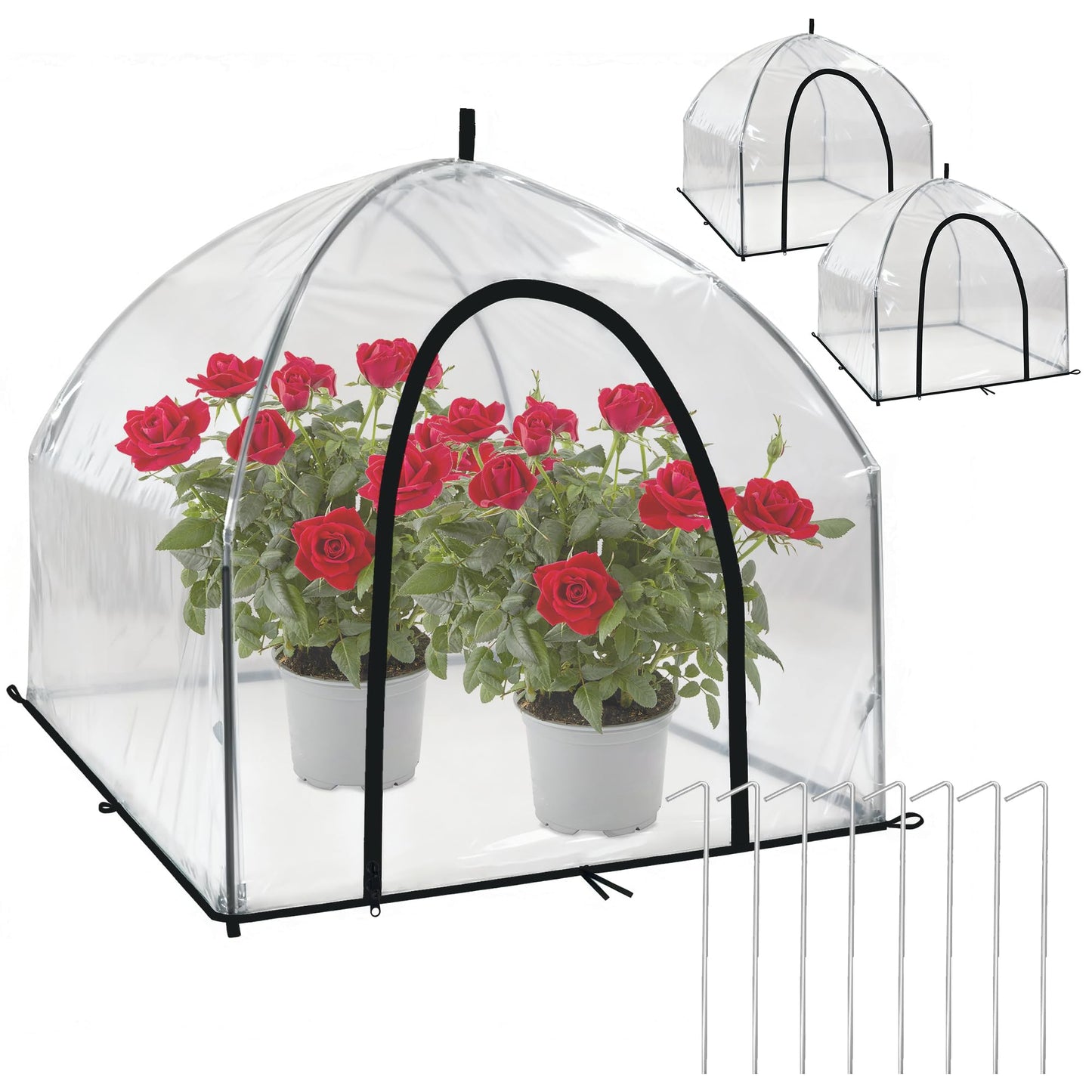 36″*36″*35.5″, Mini Greenhouse Winter Plant Warm Covers - Raised Bed Cover for Seed Starting, Warm Tent Freeze Protection Humidity Domes for Gardening & Winter Shelter and Protecting Plants, 2pcs