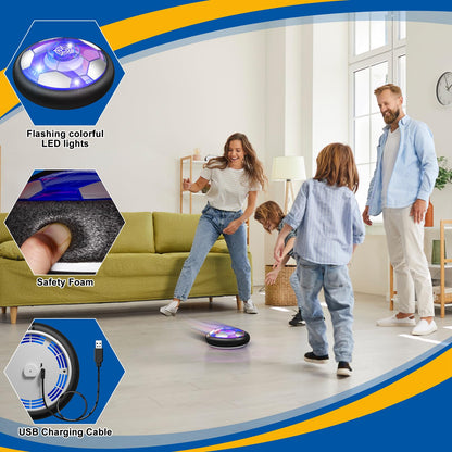Hover Soccer Ball Kids Toys for Boys Girls Ages 3 4 5 6 7 8-12, Rechargeable Hover Ball with Colorful LED Lights and Protective Foam, Air Power for Soccer Game Indoor