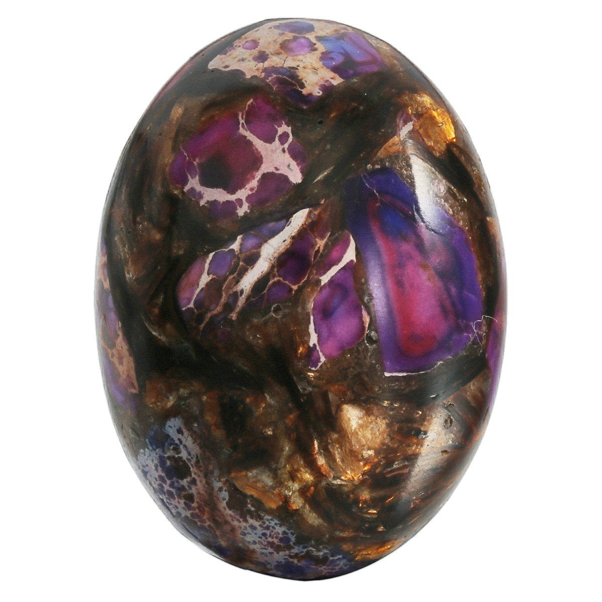 rockcloud 18x25mm Oval Cabochon Flatback Semi-precious Stones Sea Sediment Jasper for Jewelry Making Pack of 5