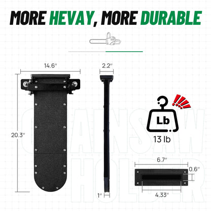 LookFox Heavy-duty Chainsaw Holder for Tractor, Fits All Chainsaw Sizes, 13lb-Side Open Door Bracket+Saw Scabbard, Portable&Sturdy&Anti-shake, Universal Chainsaw Mount Carrier Kit for ATVs/UTVs/Trucks