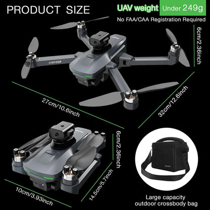 Drone with Camera 4k, HD Drones for Adults, Remote Controller with Screen,Foldable Portable Quadcopter, Obstacle Avoidance, Brushless Motor FPV