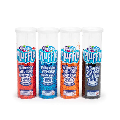 Educational Insights Pluffle(R) 4-Pack - Sensory Bin Foam Set, No Mess Alternative to Sand Toys & Slime for Toddlers at Home or in the Classroom, Fun Sensory Table Filler, Gift for Kids Ages 3+