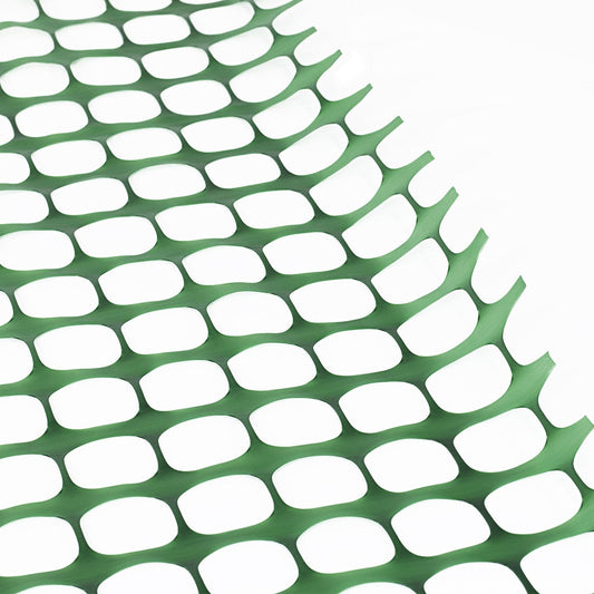 Houseables Fencing, Temporary Fence, Snow Fence, 4x100' Feet, 10.55 lb/roll, Green Plastic Fencing, Deer Netting, Plastic Mesh Roll, Safety Netting, Construction, Yard, Garden, Chicken, Dogs, Backyard