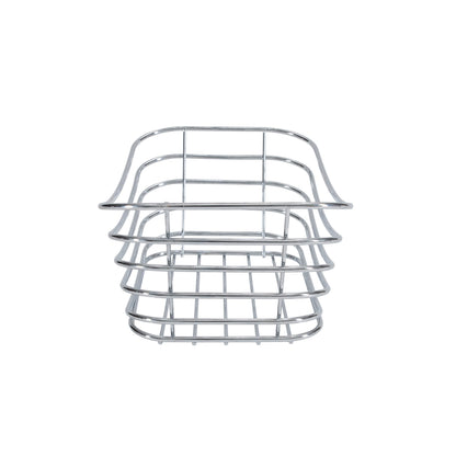 Simplify Wire Towel Basket| Dimensions: 12.1" x 7.5" x 5.1"| Bathroom | Bathroom Storage | Wire Construction | Chrome