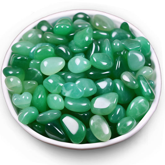 SigMntun Polished Aventurine Crystal Set, 0.4", 128 Pcs - Handpicked Tumbled Stones and Crystals Bulk for Healing, Reiki, Meditation, Witchcraft and Home Decor