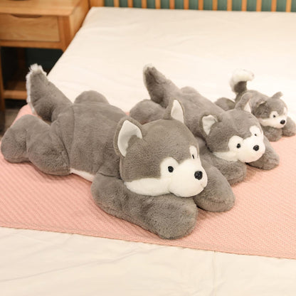 Hronsa Weighted Stuffed Animals, Weighted Husky Stuffed Animal Toy Cute Husky Plush Pillow for Adults Boys Girls, 11.8in