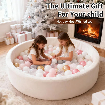 Heopeis Ball Pit Balls Play Balls - 100 Pieces Baby Soft Plastic Balls BPA&Phthalate Free Non-Toxic Crush Proof for 1 2 3Years Old Toddlers Baby Kids Birthday Pool Tent Party
