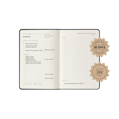 Full Focus Navy Linen Planner by Michael Hyatt - The #1 Daily Planner to Increase Focus, Eliminate Overwhelm, and Achieve Your Biggest Goals - Hardcover
