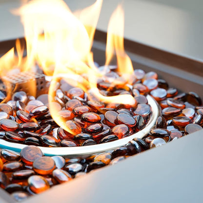 OnlyFire Fire Pit Glass Rocks 10 lbs, High Luster Fire Glass Beads 1/2 Inch, Tempered Glass Marbles for Propane/Natural Gas Fire Pit, Fireplace, Multicolor & Blends Available