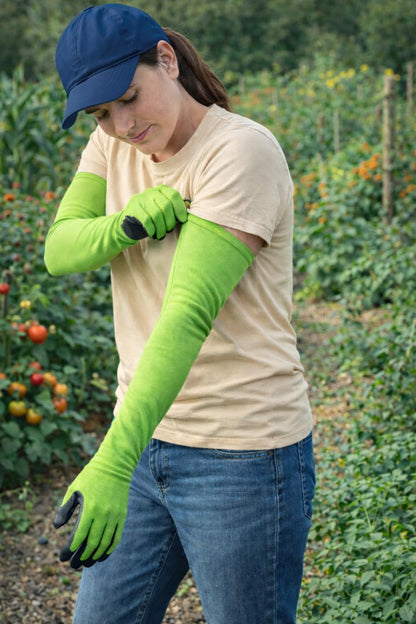 CHARGUY Long Sleeve Gardening Gloves, Protection Flexible Sleeves, No-Slip Grip Strong Durable Garden Gloves, Extended Cuff Women Men Outdoor/Indoor, 1 Pair