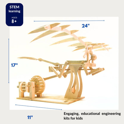 PATHFINDERS STEM Kit – Leonardo da Vinci Ornithopter | 3D Puzzle & Engineering Toy for Kids Ages 9+ | Educational Science & Learning Resource | Fun Gift Idea for Girls