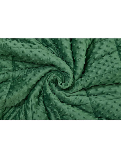 TONGDADA Minky Weighted Blanket | 40''x60'',10lbs | Cozy and Soft Minky Weighted Throw Blanket | Luxury Velvet with Premium Glass Beads | Dark Green Minky