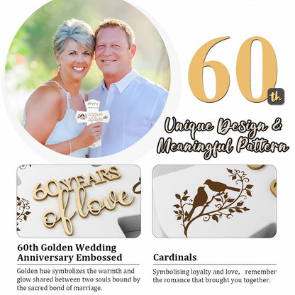 60th Anniversary Wedding Gifts for Wife Husband, Religious Cross Gifts for Women Men,60 year Romantic Anniversary Marriage Gift for Her,Him,Couple,Parents,Friends,Wedding Anniversary Decorations