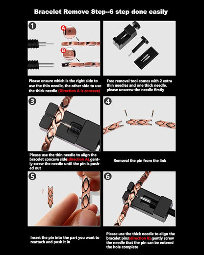 Jecanori Copper Bracelets & Ring for Women,Magnetic Bracelets for Women with 3800 Gauss Ultra Magnets and Sizing Tool