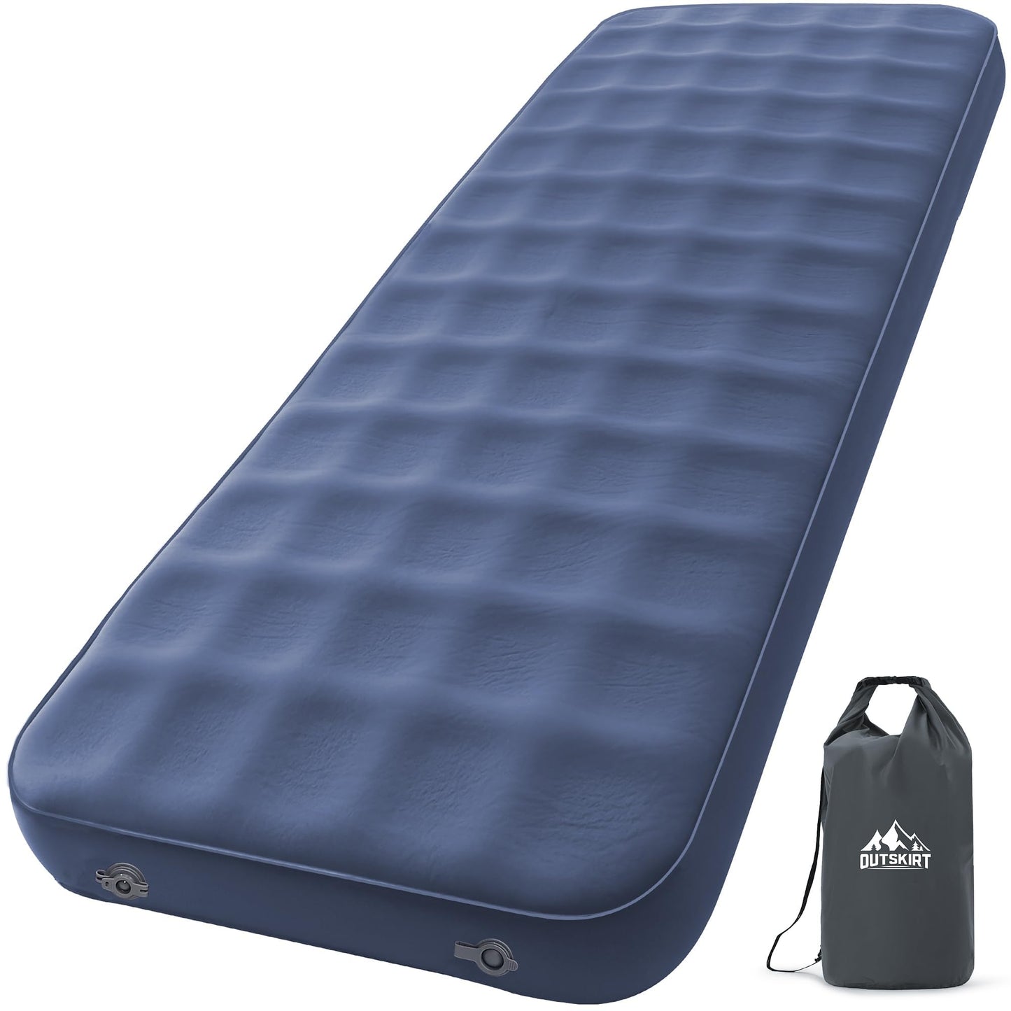 OUTSKIRT Ultralight Self Inflating Sleeping Pad, 4" Thick Camping Mattress with Pump Pack, 9.5 R-Value Insulated Sleeping Mat, Portable Camping Bed for Tent, Car, Truck or Van, 4 Season Camp Mattress