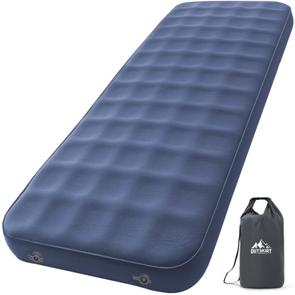 OUTSKIRT Ultralight Self Inflating Sleeping Pad, 4" Thick Camping Mattress with Pump Pack, 9.5 R-Value Insulated Sleeping Mat, Portable Camping Bed for Tent, Car, Truck or Van, 4 Season Camp Mattress