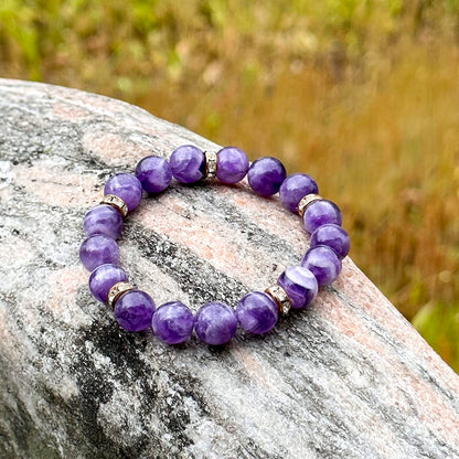 liagza Healing Bracelet For Women Anxiety Crystal Bracelet Chakra Beaded Bracelets Rose Quartz Crystals And Healing Stones Yoga Bead Bracelet Calming Stretch Bracelet Stress Relief Gifts For Women