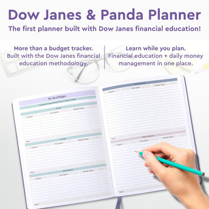 Dow Janes Planner Panda Planner Budget Planner 2026 Financial Planner – Monthly Budget Planner & Bill Payment Tracker, Expense Tracker Notebook, Budget Book, 8.5 x 11 Softcover Purple 120gsm