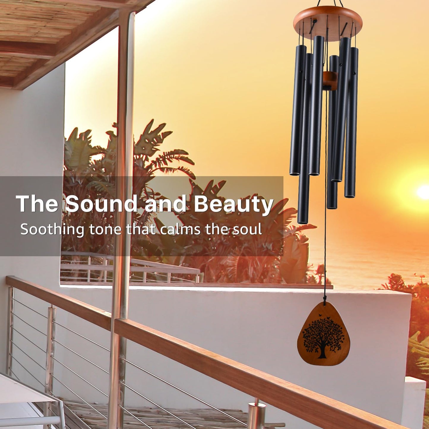 AMBOBE Memorial Wind Chimes for Loss of Loved One, Sympathy Wind Chimes Gift, Bereavement Gifts, Beautiful Outdoor Garden Decor with Soothing Melodic Tones