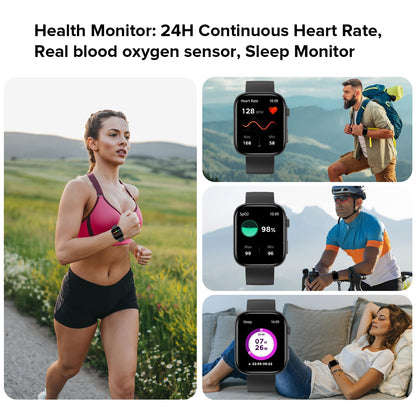 Smart Watches for Men Women, Make/Answer Calls, 2.01" HD Screen with 260+ Watch Faces, Heart Rate/SpO2/Sleep Monitor, 123 Sports Modes, Long Battery Life Fitness Watch Compatible with iPhone Android