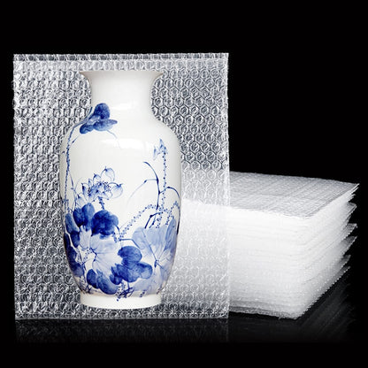 50PCS Clear Bubble Out Bag 12" x 16", Large Bubble Pouches Bags, Double Wall Shockproof Bubble Pouch Wrap Bag, Cushioning Protective Storage Bags for Moving, Shipping, Packing and Storage
