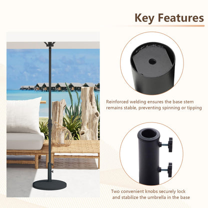 C-Hopetree 42 lb Patio Umbrella Base, Heavy Duty Stand for Outdoor Patio Market Table Umbrella, Black