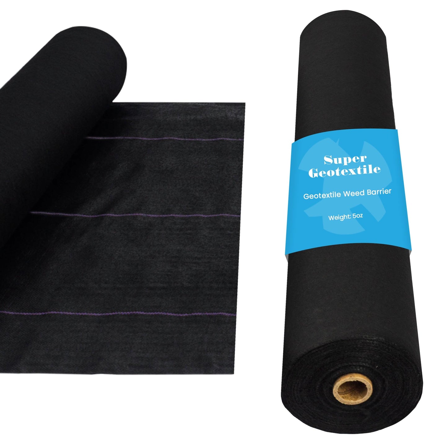Super Geotextile Professional 5oz Geotextile Weed Barrier Fabric - Heavy Duty Landscape Fabric for Gardening, Landscaping, Weed Fabric (4x100)