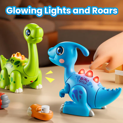 iPlay, iLearn Toddler Assembly Dinosaur Toy, Easy Take Apart Dinosaur Building Set W/Light & Roars Sound, STEM Learning Educational Toy, Birthday Gift for 18 Month 1 2 3 4 5 Year Olds Kids Boys Girls