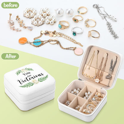 Kacctyen 12 Pieces Mini Travel Jewelry Case Bulk You Are Amazing Loved Mother's Day Church Gifts Green Leaf Gifts for Secretary Mothers Party Girls Leather Travel Jewelry Case