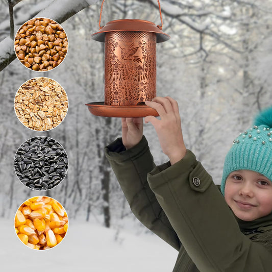 Bird Feeders for Outdoors Hummingbird Garden Decor Mothers Day Birthdays Gifts for Women Mom Grandma Solar Lanterns Outdoor Waterproof Metal Solar Decoration OutsideLED Lanterns for Yard, Patio Deals