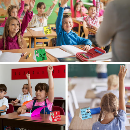 50 Pcs I Need Help Mini Flip Chart Classroom Management Tools Self Assessment Cards Classroom Students Behavior School Educational and Learning Activities Supplies for Kids Teachers