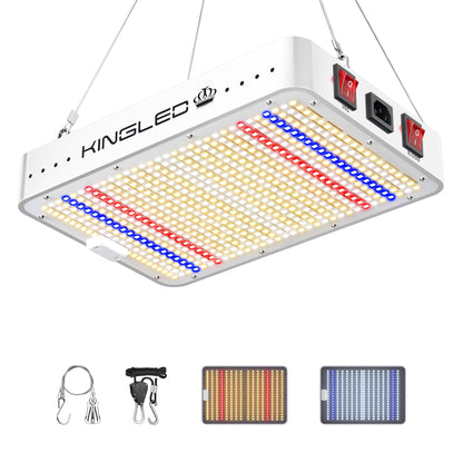 KingLED KP1000 LED Grow Light for Indoor Plants, Full Spectrum Plant Light with Veg & Bloom Mode, 100W Growing Lamp for Seed Starting Seedlings Vegetable Hydroponic Greenhouse, 2x2/2x3 Grow Tent